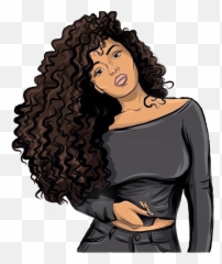 Girl Curly Hair - Trap N Paint Emoji