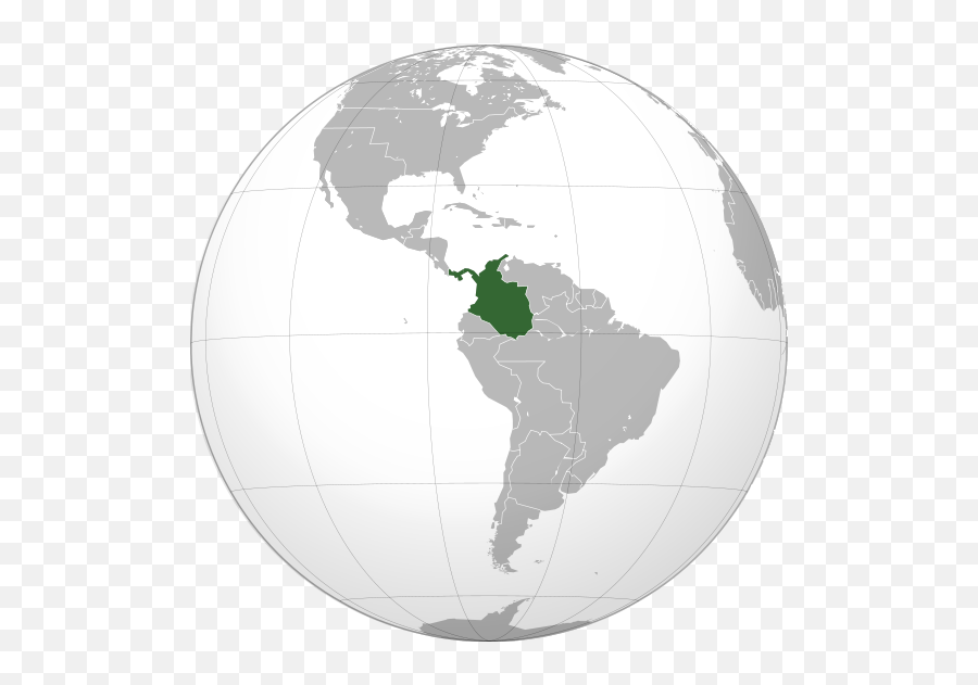 Orthographic - Mapa De Estados Unidos Y Colombia Emoji,Dominican Republic Emoji
