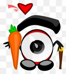 Eyeball And Carrot Love Vector Clipart - Art Emoji