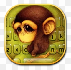Cuteness Monkey Keyboard Theme - In Love Drawing Emoji