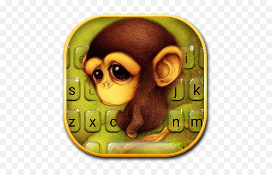Cuteness Monkey Keyboard Theme - Monkey In Love Drawing Emoji,Orangutan Emoji