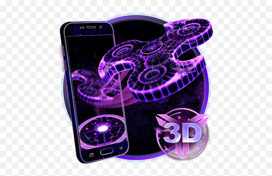 Download 3d Fidget Spinner Neon Hologram Theme For Android - 3d Fidget Spinner Neon Emoji,Emoji Fidget Spinner