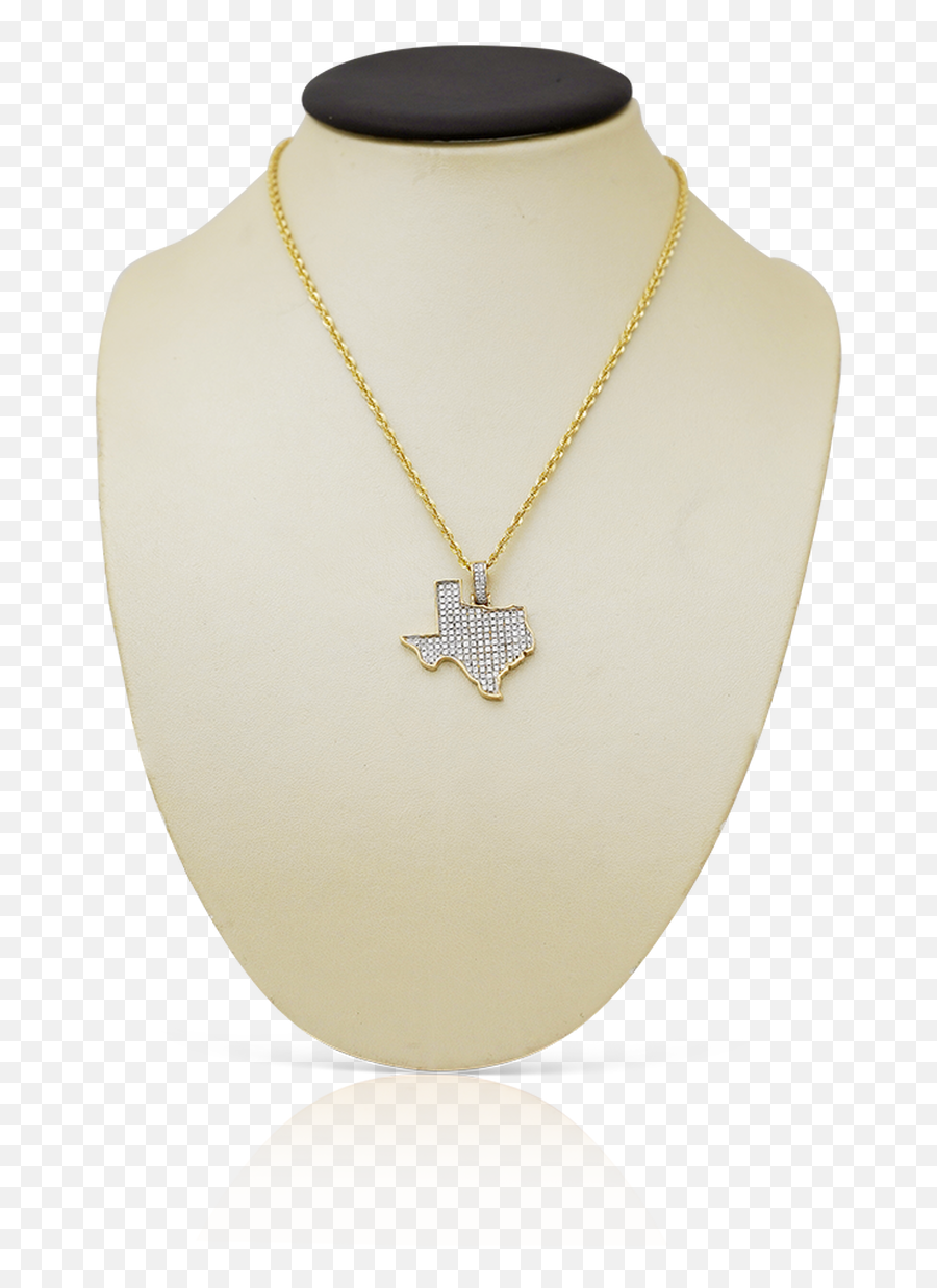 10k Yellow Gold Texas Diamond Map Pendant 150ct - Locket Emoji,Emoji Jewelry