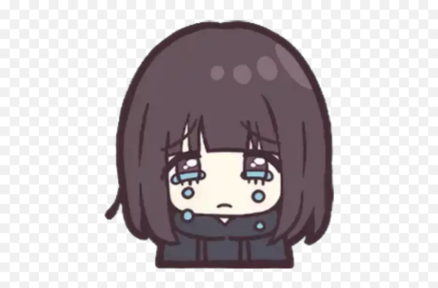Emoji Menhera - Chan Stickers For Whatsapp Emoji Anime Cu Animale,Full Moon Emoji