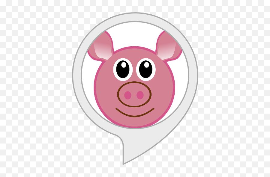 Alexa Skills - Cute Cartoon Pig Face Emoji,Pig Emoticon