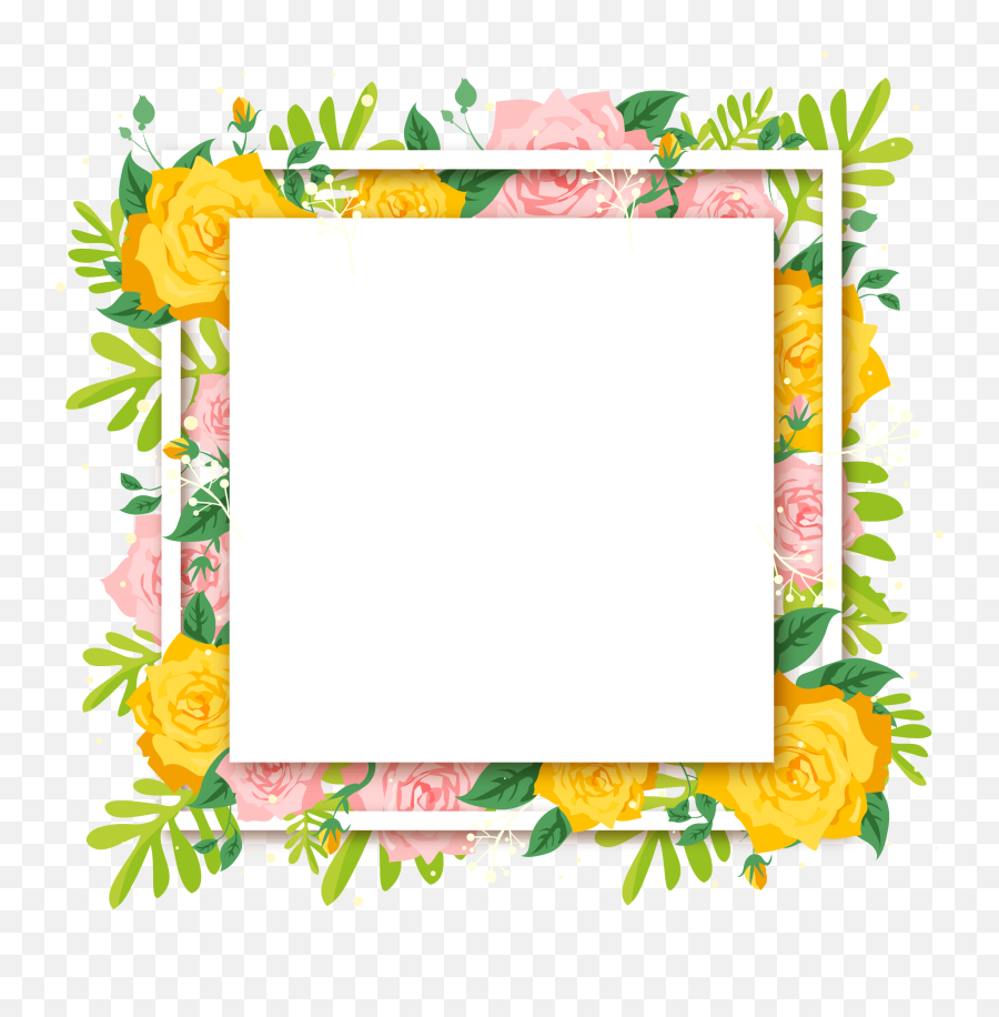 Download Beautiful Summer Flower Decoration Euclidean Vector - Picture Frame Emoji,Flower Emoticon Text