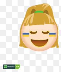 Tränen Lachender Smiley Mit Breitem Lachen Und Ukraine - Emoticon Emoji,Ukraine Emoji