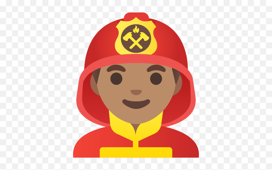 Medium Skin Tone Emoji - Transparent Background Png Firefighter Clipart Transparent,Mario Emoji