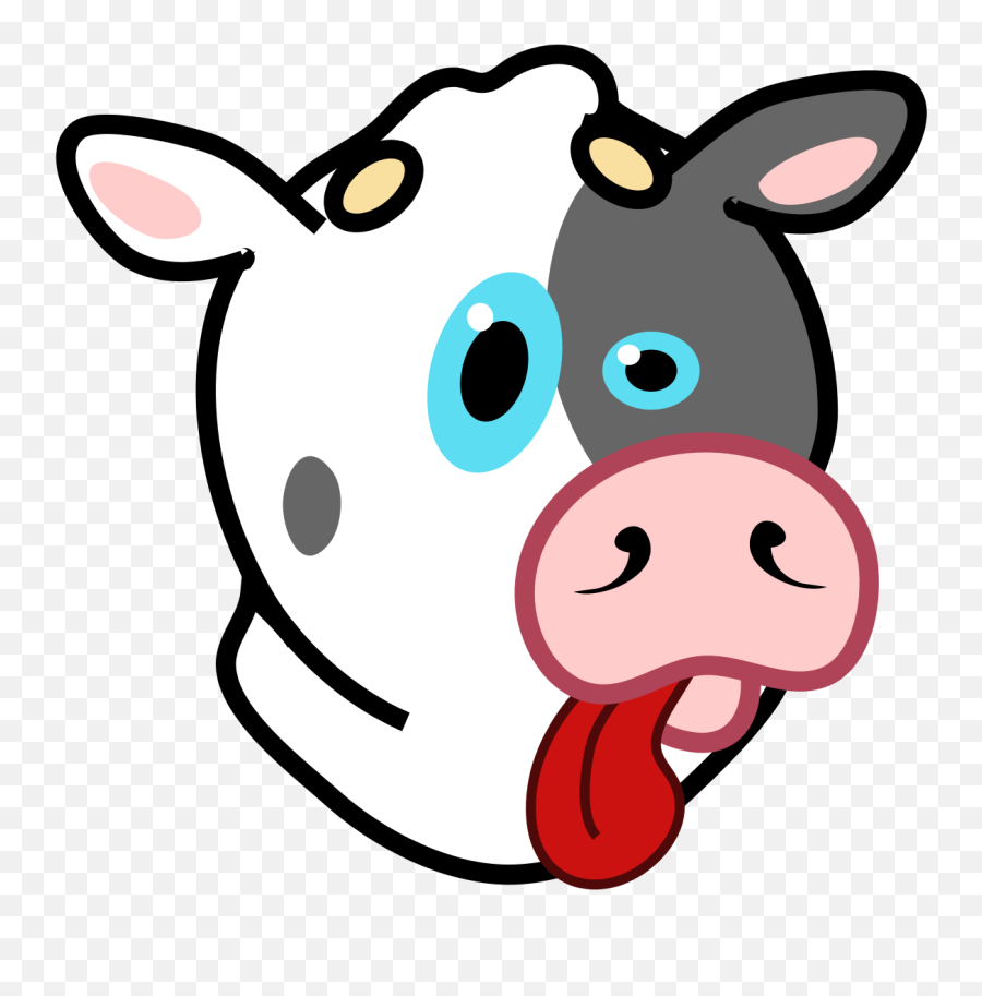Cow With Tongue Out Cover Art Clipart - Full Size Clipart Dibujo Lengua Vaca Emoji,Cow Emoticon