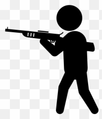Weapon Gun Firearm Shooting - Transparent Stick Figure With Emoji