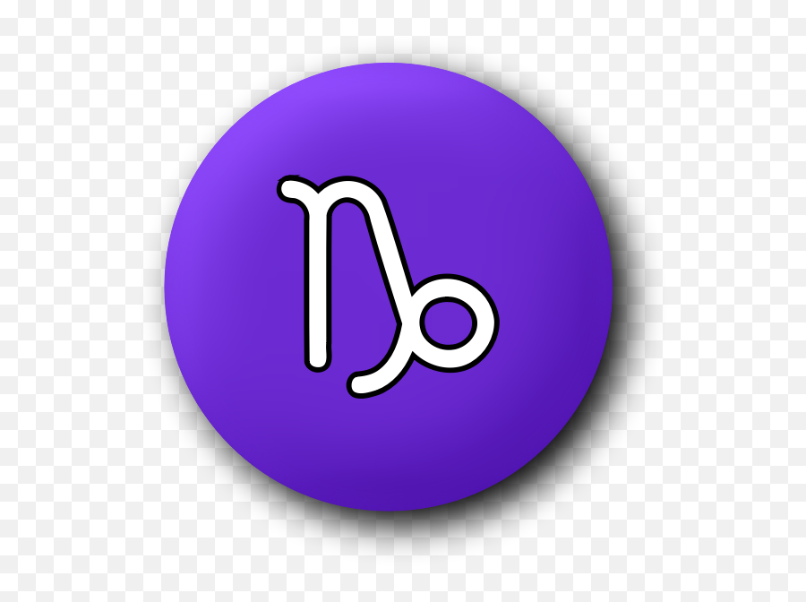 Capricorn Purple Symbol - Circle Emoji,Gemini Symbol Emoji