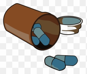 Free Pill Medicine Vectors - Spilled Bottle Clipart Emoji