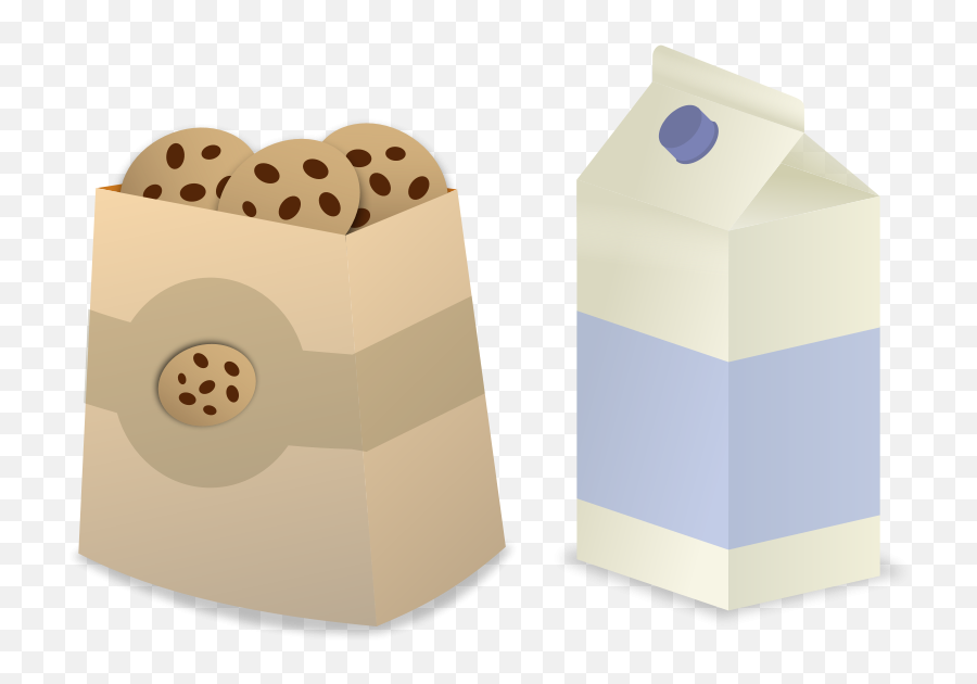 Milk Emoji Transparent Png Clipart - Bag Of Cookies Clipart,Milk Carton Emoji