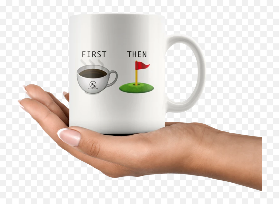 First Coffee Then Golf Emoji Mug - Mexican Fathers Day Gifts,First Emoji