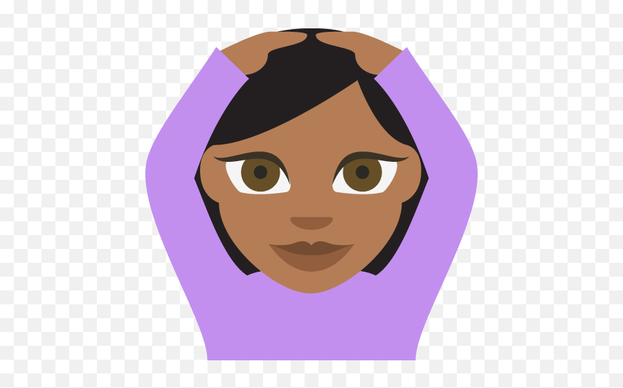 Face With Ok Gesture Medium Dark Skin Tone Emoji Emoticon - Clip Art,Ok Emoji