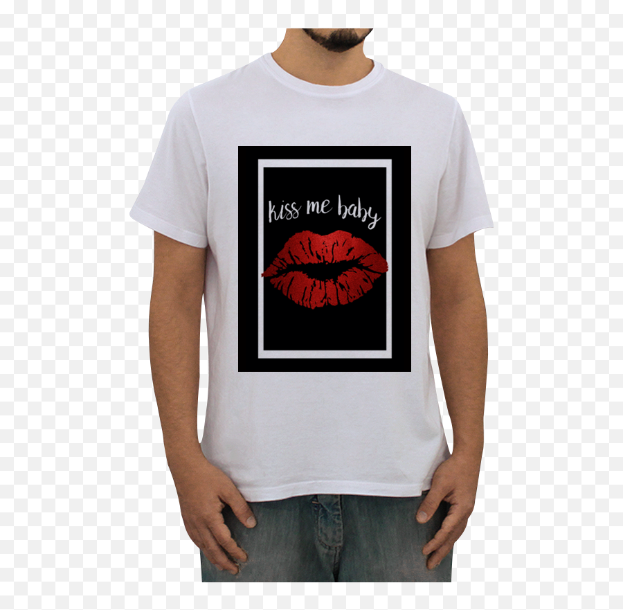 Camiseta Kiss Me Baby De Luribeiro - Camisa Ano Passado Eu Morri Esse Ano Não Morro Emoji,Blusas De Emojis