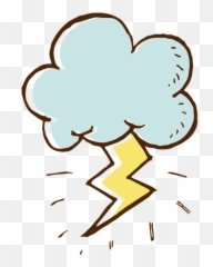 Transparent Png Svg Vector File - Nubes Con Rayos Animados Emoji