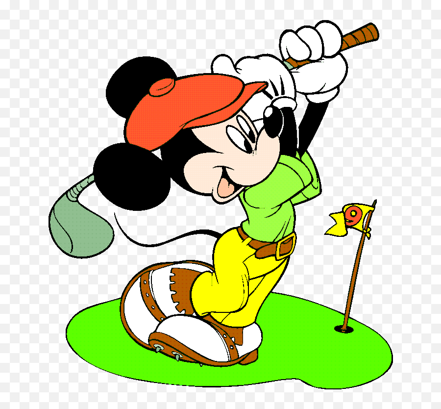 Golfer Clipart Mickey Mouse Golfer Mickey Mouse Transparent - Mickey Mouse Golf Coloring Pages Emoji,Mickey Mouse Emoji