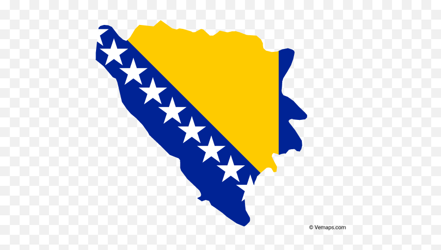 Flag Map Of Bosnia And Herzegovina - Flag Emoji,Bosnian Flag Emoji