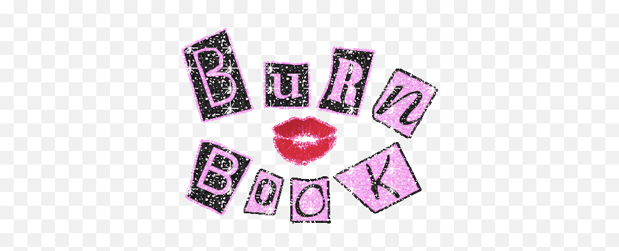 Pink Glittery Mean Girls Burn Book - Redbubble Stickers Mean Girls Emoji,Mean Girls Emoji