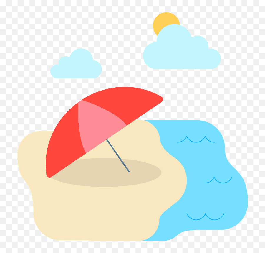 Beach With Umbrella Emoji Clipart Free Download Transparent - Emoji,Summer Emojis