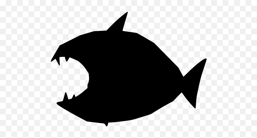 Piranha Fish Silhouette - Portable Network Graphics Emoji,Roller Coaster Emoji