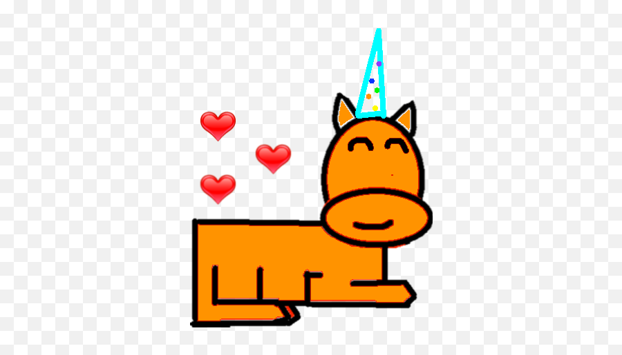 My Unicorn Pet - Party Hat Emoji,Lay Down Emoji