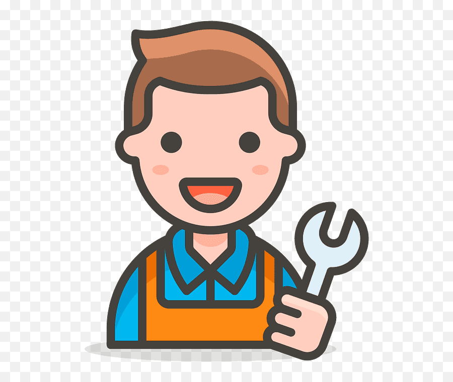 Man Mechanic Emoji Clipart - Agriculture Farmer Icon,Finger On Chin Emoji