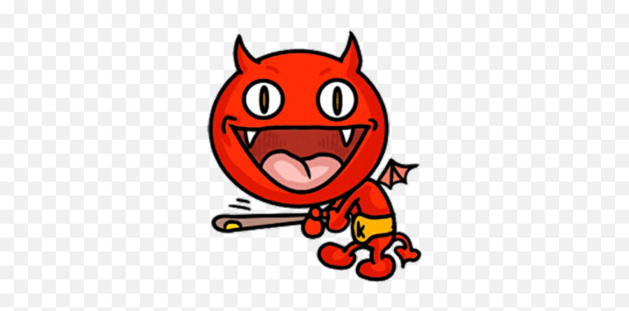 Little Devil - Cute Devil Stickers By Vien Tran Funny Devil Emoji,Iphone Devil Emoji