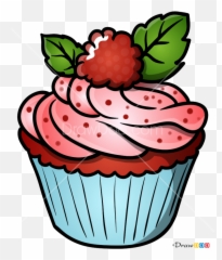 How To Draw Cupcake Desserts - A Emoji