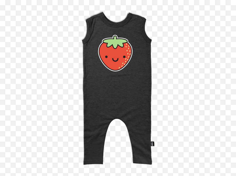 Strawberry Romper - Sleeveless Emoji,Strawberry Emoticon