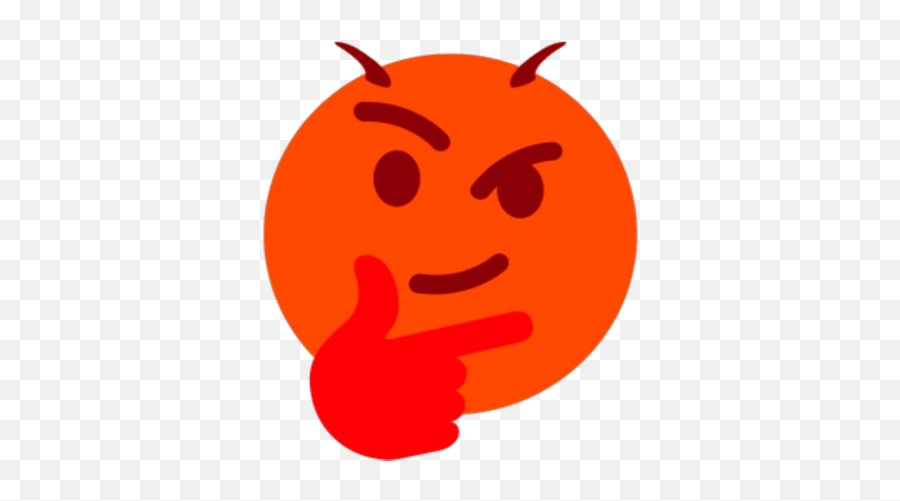 Devil Emoji - Devil Is Thinking,Thinking Emoji