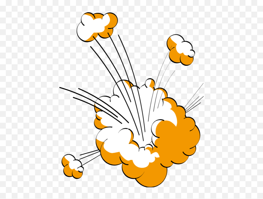 Explosion Comic Burst Collision Vector - Clip Art Emoji,Collision Emoji
