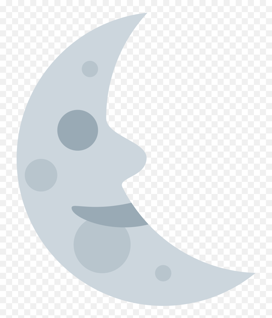 Twemoji 1f31c - Crescent,Crescent Moon Emoji