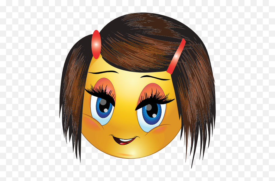 Cute Little Girl Smiley Emoticon - Smiley Girly Emoji,Little Girl Emoji