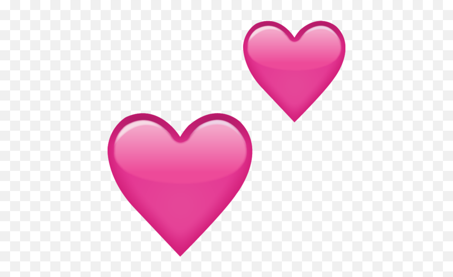Two Pink Hearts Emoji - Pink Love Heart Emoji,Emoji Heart