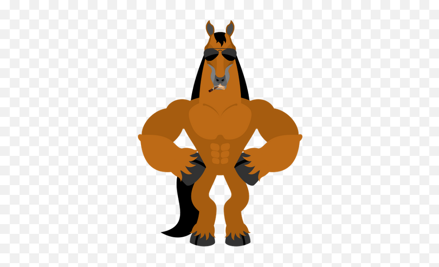 Samuillevich - Yoga And Horse Cartoon Emoji,Cigar Emoji
