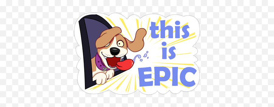 A Dogs World Sticker - Viber Dog Sticker Emoji,Dog Emojis