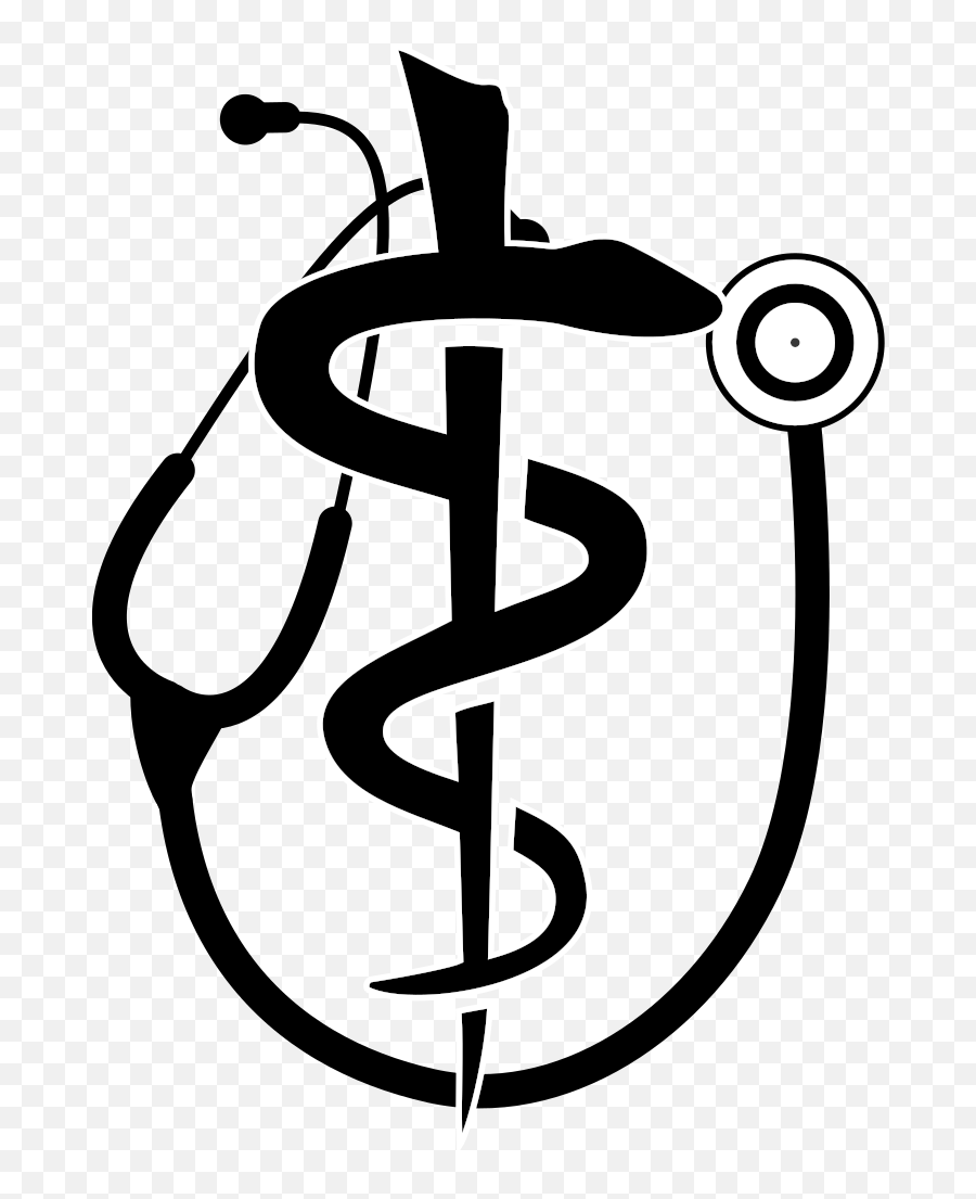 Stethoscope And Rod Of Asclepius - Logo Rod Of Asclepius Png Emoji,Rod Of Asclepius Emoji
