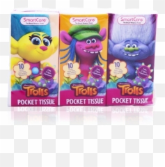 Smart Care Trolls Pocket Facial Tissues - Blueberry Emoji,Tissue Emoticon