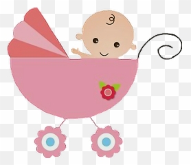 Baby Babygirl Stroller Pram - Stroller Cartoon Emoji,Baby Stroller Emoji