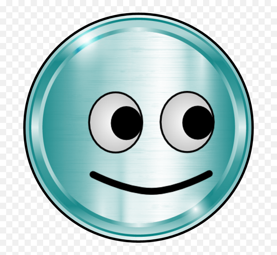 Cw Smiley Métallisé Bleu Content - Circle Emoji,Gay Emojis For Android