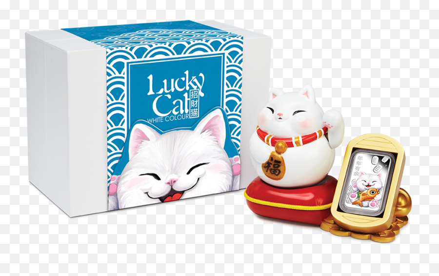 2020 1oz Tuvalu Lucky Cat 9999 Silver Proof Coin - Lucky Cat Emoji,Cat Japanese Emoji