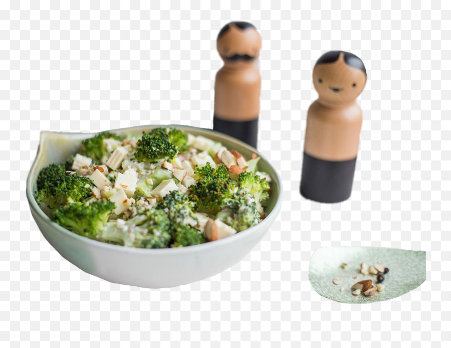 Bowl Broccoli Broccolisalad Salad Spices Salt Pepper - Broccoli Emoji,Emoji Salad