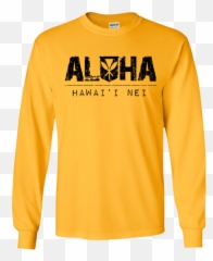 Aloha Hawaii Nei Ls Ultra Cotton T - Love Emoji,Hawaii Flag Emoji