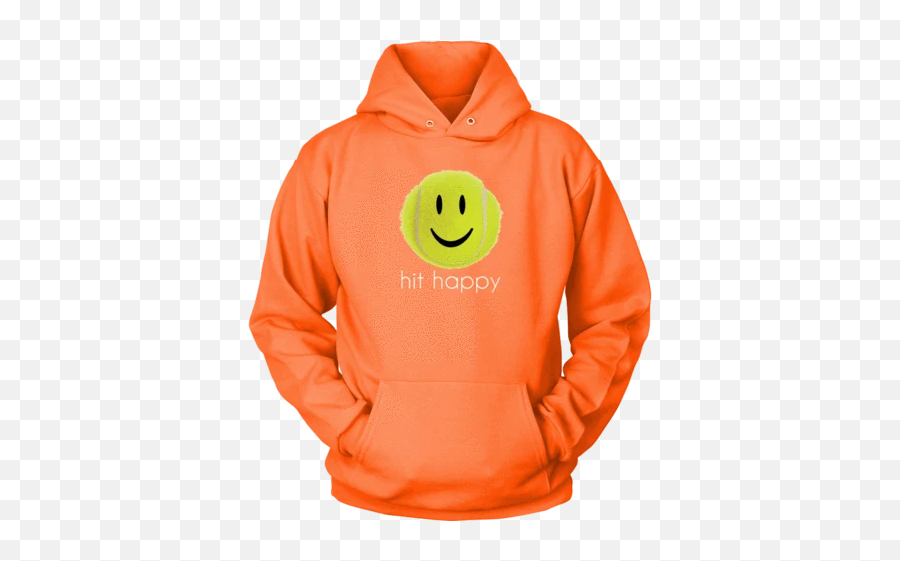 Hit Happy Tennis Hoodie - Teachers Hoodies Emoji,Tennis Emoticon