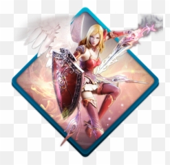 Aion Templar Icon Water Gaming Iconset Tooschee - Animation Girls With Bow And Arrows Emoji,Sword And Shield Emoji