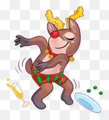 Feliz Año Nuevo Whatsapp Stickers - Cartoon Emoji,Deer Emojis