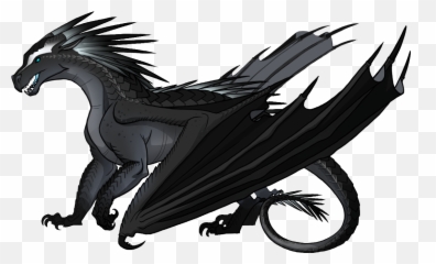 Icewing Wings Of Fire Black Png Image - Hybrid Nightwing Drawing Emoji
