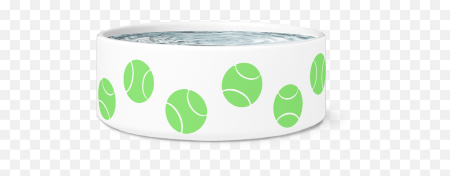 Ceramic Dog Bowl - Tennis Ball Addict Edition Ceramic Dog Solid Emoji,Tennis Ball Emoji